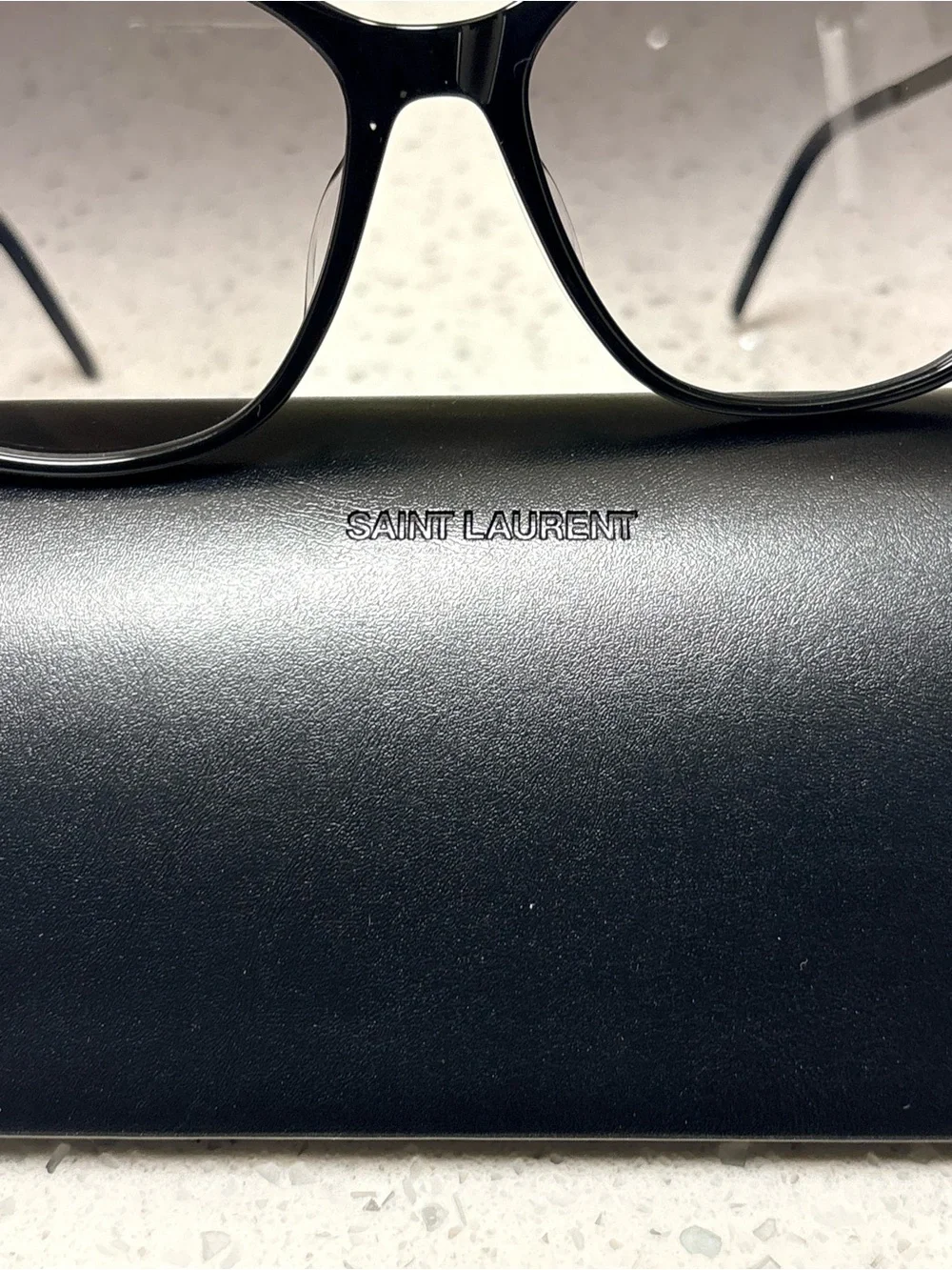 Saint Laurent Black Cat-Eye Sunglasses with Gradient Lenses SL M48S/K 002